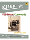 VEB ROBUR/Cunewalde Diesel Motor Typ 2 NVD 12,5 SRL Bild- Bedienungsanleitung & Wartungsanleitung & Bild- Ersatzteilliste  -  annoligno 1051